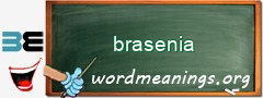 WordMeaning blackboard for brasenia